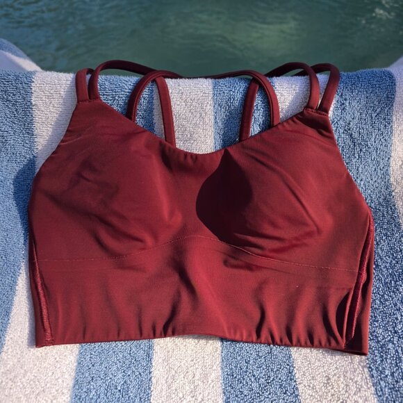 Like a Cloud Longline Bra - Size 2 - Red Merlot - Picture 2 of 3